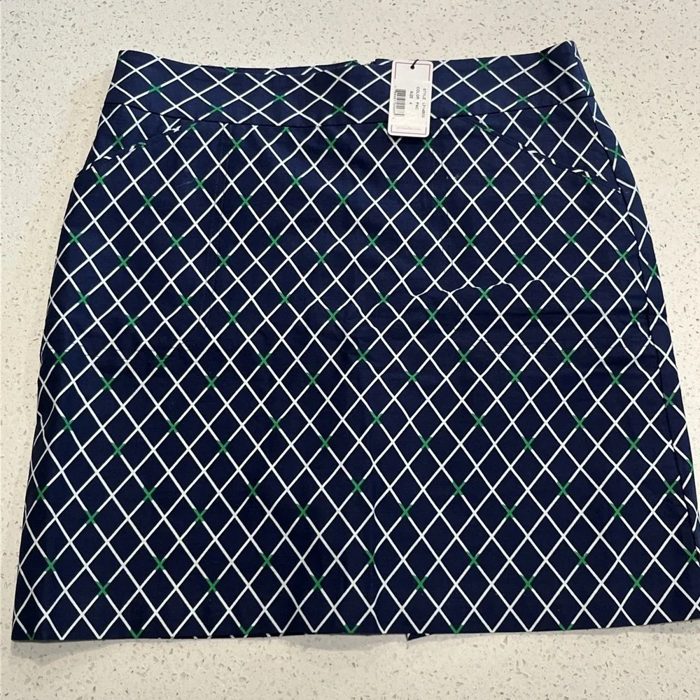 NWT Peter Millar‎ Printed Stretch Cotton Skort/Skirt 4 Geometric